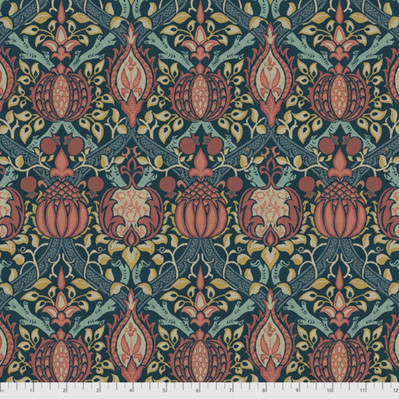 Fabric FreeSpirit Morris & Co. Indigo Granada by the Quarter Yard PWWM053.INDIGO